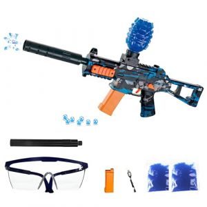 FunBlasters – Gel Blaster Gun UMP45 – Pistolet à Bille Eau Electrique Automatique – 20000 Balles et Lunettes – Watersoft Puissant Fusil Arme Mitraillette - Adulte Gelfire Water Gun (Hashiman, neuf)