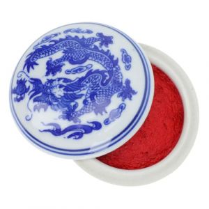 Angoily Sceau Rouge &agrave; L'encre De Dessiner Un Tampon Encreur Fournitures De Peinture Tampon Encreur De Style Chinois Tampon Encreur De Peinture Tampon Encreur Chinois C&eacute;ramique (Lotra, neuf)