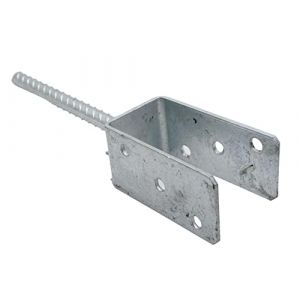 DOJA Barcelona | Support Poteau Bois U | Pied Poteau | 91 x 325 x 120 x 18 mm | Acier Galvanisé | Support de Poteau pour Plots Terrasse Réglable, Tasseau Bois, Fixation Poteau Bois, Cloture Bois... (DOJA Barcelona, neuf)
