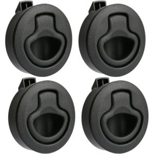Etomvoop Lot de 4 verrous de meuble - Serrure à poignée d'entrée - Pour casier, armoire, élévateur - Serrure de trappe pour camping-car, caravane, camping, marine, bateau (readyeu, neuf)