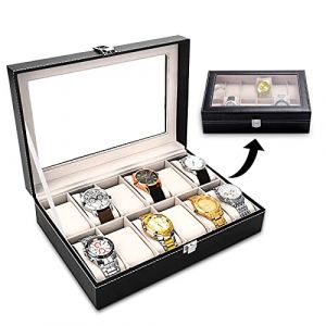JOYBOY Bo&icirc;te &agrave; Montres,Pr&eacute;sentoir &agrave; Montres,Coffret &agrave; Montres,Bo&icirc;te &agrave; Montres avec 12 emplacements,bo&icirc;te de rangement avec doublure en velours doux,Pr&eacute;sentoir Coffret Bo&icirc;te &agrave; Montre (RAMO DRAGON SHOP S.R.L., neuf)