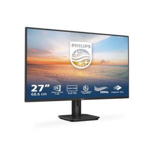 Philips 27E1N1100A - Moniteur Full HD 27", Haut-Parleur int&eacute;gr&eacute;, Temps de r&eacute;ponse de 1 ms (1920x1080, 120 Hz, VGA, HDMI 1.4) Noir (x-kom, neuf)