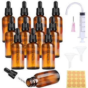 Nuts OT nuts Flacon pipette 30ml flacon verre ambr&eacute; 12 Pcs flacon compte gouttes compte goutte flacon huile essentielle vide Comprenant 5 Pi&egrave;ces d'accessoires (Guanghanzhai Trading, neuf)