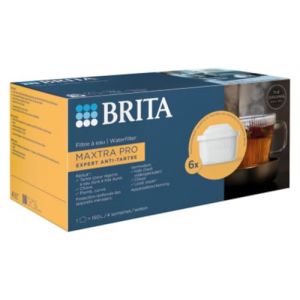 BRITA Cartouche Filtre Eau Robinet MAXTRA PRO Expert anti-tartre - Pack de 6 pour recharge carafe filtrante formule anti-tartre 50% plus puissante vs All-in-1, réduit chlore, particules fines, métaux (Distrilink, neuf)