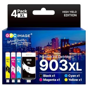 GPC IMAGE Lot de 4 Cartouches d'encre 903XL compatibles avec HP 903 XL Multipack 903 pour HP Officejet 6950 Officejet Pro 6970 6960 imprimante Tout-en-Un (LKMJNDKJIKJNS, neuf)
