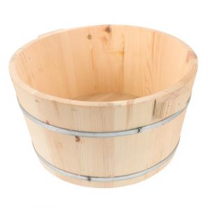 Homoyoyo Bassine pour Tremper les Pieds en Bois Massif 21 Cm Profondeur Non Peint Gar&ccedil;on et Filles Bains de Pieds Maison Soins Spa (Alda Jin, neuf)