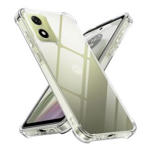 Xiltlly Coque pour Motorola Moto E14/G04/G04S/G24/G24, Ultra Fine Transparent &Eacute;tui de Protection en Antichoc Silicone Clair Mince Souple TPU avec Coins Renforc&eacute;s Bumper Housse pour Moto E14 6.56" (WANGZHICHENGEU, neuf)