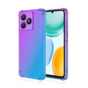 Topme Coque pour Honor X5C Plus (6.74" inches), &Eacute;tui de T&eacute;l&eacute;phone Portable en Silicone TPU Souple avec D&eacute;grad&eacute; de Couleur Transparent - Bleu Violet (topme, neuf)