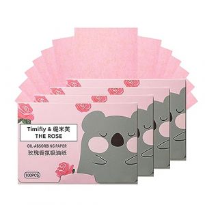 Lot de 4 feuilles de papier buvard pour le visage, 400 pièces pour soins de la peau grasse, feuilles absorbantes d'huile naturelle, papier buvard pour le visage, papier buvard pour le visage (rose) (ANNCHILIO, neuf)