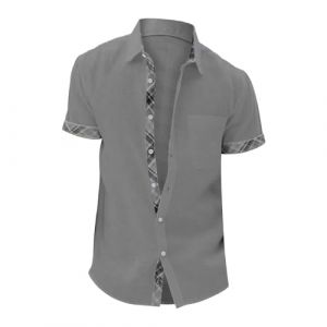 Uwdiohq Promo Commandes en Cours Chemise Homme Slim Fit Été Manches Courtes Blanche pour Hawaienne Ete Lin 3XL Bowling Vintage Chemises Infroissable Corail Tete De Mort Jeans Noir Hawaïenne Coton (Uwdiohq, neuf)
