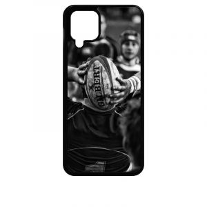 G&eacute;n&eacute;rique Coque Compatible avec Galaxy a12 - Rugby Noir et Blanc - Noir (topshirt, neuf)