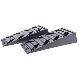 Lot de 2 cales d'équilibrage Charge max. 5000 kg, 40/43 x 17 x 9,5 cm Pour caravane/camping-car (Freizeitschmiede, neuf)