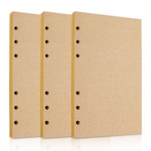 Lot de 3 recharges de papier A5 rechargeables - 6 trous - Papier kraft - 135 feuilles de papier kraft - Recharge pour agenda, agenda, journal quotidien, croquis, peinture (joy&ins, neuf)