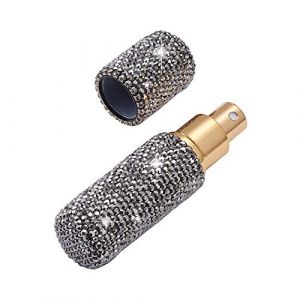 Blueshyhall Vaporisateur Parfum Vide 10ML, Bling Vaporisateur Rechargeable avec Diamants, Mini Flacons de Parfum, Distributeur Parfum de Poche pour Chambre, Voiture, Sac, Voyage (Noir) (Blueshyhall, neuf)