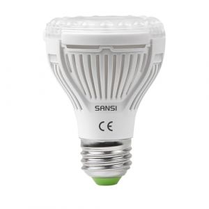 SANSI Ampoule Horticole LED E27 10W pour Plantes d'Intérieur, Lampe de Culture Plante à Spectre Complet pour Germination Croissance Floraison Fruit (PPF 17 μmol/s, Couvrage Vég 2x1 sq ft) (ISC Lighting Direct, neuf)