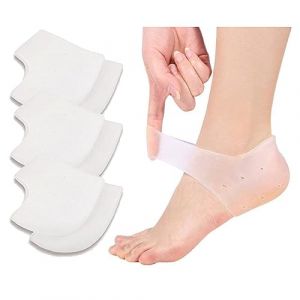 VivoFoot 3 Paires Protège Talons En Gel, Insertions De Fasciite Plantaire, Coussin En Silicone Pur Soulager La Douleur Au Talon Et Les Talons Fendillés (VivoFoot, neuf)