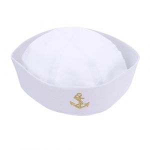 COLLBATH 1 Chapeau De Marin Bleu Marine Chapeau De Chapeau De Chapeau De Marin Bouclé Chapeau De Marin Pour Adultes Chapeau De Fête Chapeau De Chapeau D'uniforme Chapeau De Performance (Murdoffi, neuf)