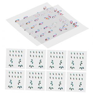 PACKOVE 10feuilles Bijoux Autocollants Rhinestones Pour Visage Décorations Brillantes Pour Et Festivals (Spring TU, neuf)