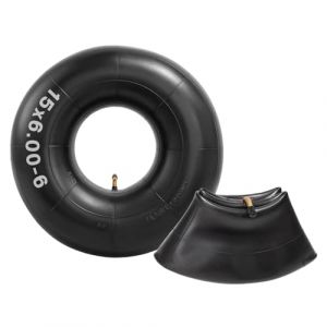 Lot de 2 chambre &agrave; air 15x6.00-6" 15x600-6 chambre &agrave; air avec tige de valve coud&eacute;e TR87 pour tondeuses &agrave; gazon, tracteurs de cour, chariot &agrave; main, VTT et plus 6.00-6 6.50-6 Tube de pneu (CreatPark, neuf)