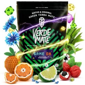 Verde Mate Green Game On 400g – Yerba Mate pour une énergie de gamer aromatisé à une boisson énergisante (MateMundo, neuf)