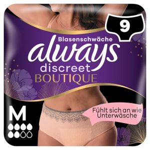 Always Discreet Boutique Pantalon d'incontinence pour femme Taille M Plus 9 - Haute absorption - Neutralisant les odeurs - Taille 38-44 - Pour vessie sensible (Direct Care ltd, neuf)