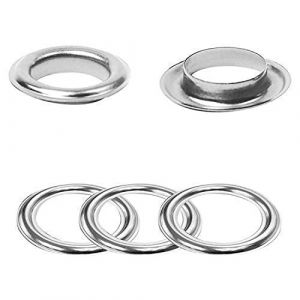 Trimming Shop &OElig;illets ronds de 30mm avec rondelles, &oelig;illets &agrave; grommet pour b&acirc;che, artisanat du cuir, r&eacute;paration, anneaux &agrave; &oelig;illets ronds de rideau pour bricolage, fixation sur toile, banni&egrave;res en (Trimming Shop, neuf)