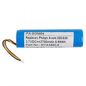 Vvsialeek NTA3460-4 Batterie de rechange de haute qualit&eacute; pour Avent SCD630/37, SCD630/26, SDC620, SDC620/26, SDC630, SDC625, SDC625/26, pour Philips NTA3460-4, NTA3459-4 Babyphone Babytalk er. (Smartphone-accessories, neuf)