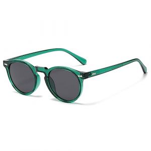LJCZKA Lunette de Soleil Polaris&eacute;e Ronde Homme Femme Vintage R&eacute;tro Lunettes de Soleil Femme Polaris&eacute;es Protection UV400 (LJCZKA, neuf)