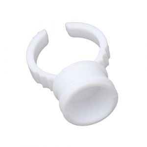 CALLARON 500 Pièces Anneaux de Maquillage pour Cils Récipients à Encre pour Tatouage des Sourcils Blanc Outil Pratique pour Artistes (Raindrops On Roof, neuf)