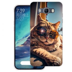 WUACYEAMING Coque pour Samsung Galaxy J7 (2016) Pouces,Anti-Jaunissement &Eacute;tui de Protection Antichoc,Motif &Eacute;tui Finition Premium Silicone Housse Cover TPU Transparente-(Le Chat) (WUACYEAMING, neuf)