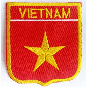 ecusson patch badge ecusson drapeau thermocollant " Vietnam 6 x 7 cm " (B2SEE LTD avec TVA francaise et livraison LaPoste, neuf)