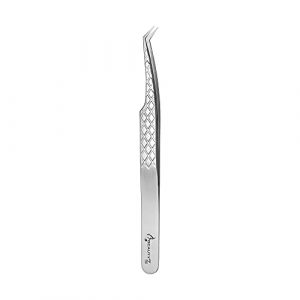Beauty7 Pince Brucelle Extension Cils Tweezers Antistatique Metal Applicateur Facial, Comedon, Extension de Cils, Faux Cils, Ongle Epiler Manucure Outil Multifonction (Silver L type 2) (WEIMOB, neuf)