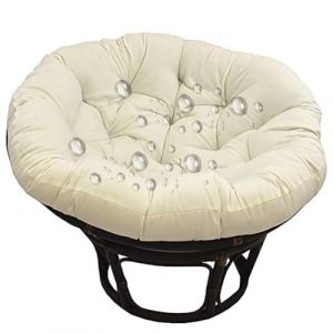 GYCS Coussin pour Fauteuil Rond Impermeable Coussin Salon De Jardin Exterieur Coussin Fauteuil Papasan Chaise Ronde Rotin Coussin Balcon Terrasse pour Intérieur Et Extérieur,Offwhite,80X80 (BINBINKEJI, neuf)