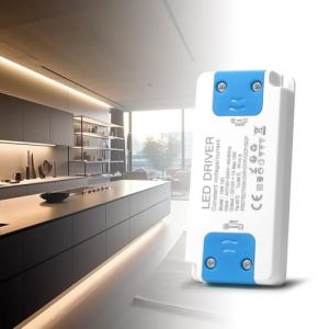 BRIMETI Transformateur 220V 12V 12W Alimentation 1A Ultra Mince Convertisseur Conducteur 220V AC &agrave; 12V DC Transformateur Adaptateur &agrave; Basse Tension Constante Convertisseur LED Driver pour Ruban LED (BRIMETI-EU, neuf)