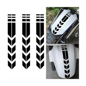 Adunsiaoto 3 Pi&egrave;ces Autocollant Moto Garde-Boue, Autocollants R&eacute;fl&eacute;chissants De Moto D&eacute;coration, Autocollant De Garde-Boue R&eacute;fl&eacute;chissant, Bandes Stickers R&eacute;fl&eacute;chissants Motos(Noir) (dunsiaoto, neuf)
