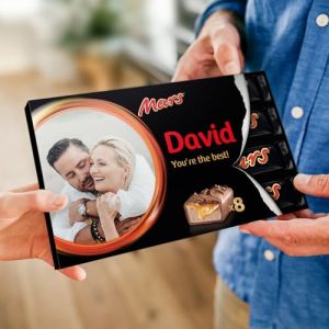 Mars Barre de chocolat personnalisée - Personnalisez votre boîte de chocolat au lait géante, le cadeau pour les femmes, les hommes (Boîte cadeau Mars) (YourSurprise, neuf)