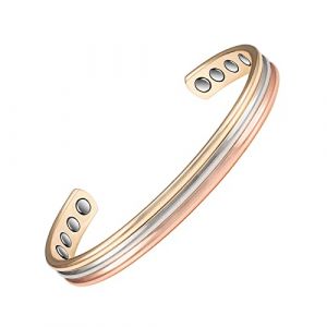 EnerMagiX Bracelet magn&eacute;tique en cuivre pour homme et femme, 100 % cuivre massif avec 8 aimants 3500, taille r&eacute;glable, 6.5 inches, Cuivre, Pas de gemme (EnerMagiX Jewelry, neuf)