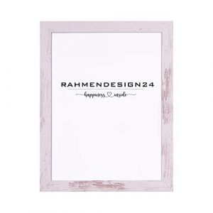 Rahmendesign24 Cadre photo London 60 x 80 cm (format poster) Blanc vintage Cadre photo amovible Cadre pour affiches Cadre puzzle (Rahmendesign24, neuf)
