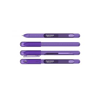 Newell Brands Lot de 4 stylos &agrave; encre gel Paper Mate InkJoy avec capuchon, pointe moyenne de 0,7 mm, assortiment de couleurs pour adultes (violet), 4 pi&egrave;ces (Paquet de 1) (SellerVision, neuf)
