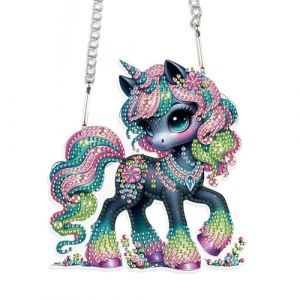 JISHSHAY Licorne Diamond Painting Pendentif Diamant Painting Suspension Broderie Diamant Carillon à Vent Puzzle Adulte Suspendu Bricolage Adulte Guirlande Point de Croix Hanging Fenêtre Décoration (PUTIBUTUI-EU, neuf)