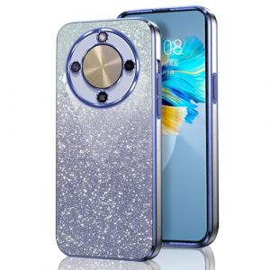 GOGME Glitter Coque pour Huawei Honor Magic 8 Lite / Magic8 Lite &Eacute;tui, Antichoc Housse Cadre Galvanis&eacute; TPU Paillettes/TransparentR&eacute;sistant Aux Rayures &Eacute;tui, Bleu (KERUN EU, neuf)