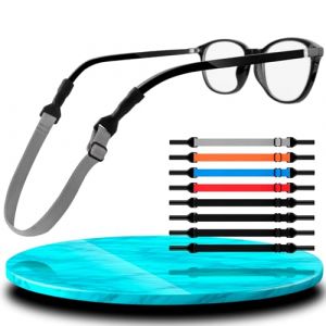 8 Pcs Cordon Lunettes High Elasticity, Sangle pour Lunettes de Sport Stable et Antid&eacute;rapant, Attache Lunette Enfant Confortable pour Divers Sports, Universel Cordon pour Lunettes Homme et Femme (Lilochi, neuf)