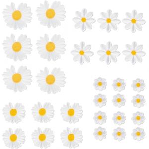 30 Pièces Fleur Broderie Patch Thermocollant, Patches Marguerite Brodés Repasser Appliqués Taille Différente Couture Écusson Décoratifs Accessoire Pour Bricolage T-Shirt Jeans VêTements Sacs (zhengzhouhuizhidongshangmaoyouxiangongsi, neuf)