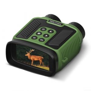 Hasaller Jumelles de vision nocturne infrarouge avec &eacute;cran de 3" r&eacute;solution 4K Zoom num&eacute;rique 10x optique 8x pour la p&ecirc;che de nuit, la chasse, les activit&eacute;s de plein air (vert 4K) (Sellwellmall, neuf)