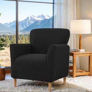 LiveGo Housse de Fauteuil, Housse de Fauteuil de Banquet en Tricot Extensible avec accoudoirs, Housse de Chaise Extensible pour Salon, Housse de Fauteuil Souple (chaowuuk, neuf)