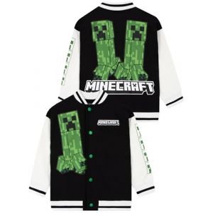 Minecraft Veste Bombers Garçon, Veste Creeper Garçon, Blouson Baseball En Coton Pour Enfants, 11-12 Ans (Character FR, neuf)