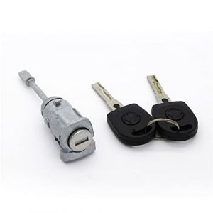 HUVNEXA Cylindre de Serrure de Porte conducteur &agrave; Anneau Gauche, for Seat, Cordoba Ibiza III 6L3837167B 6L3837168B avec cl&eacute; 2002 &ndash; 2008 Serrure de Porte de Voiture(LEFT2 x Key) (HATLM, neuf)