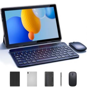 Tablette 10" Android 14 tablettes 2 en 1 avec &eacute;tui clavier, souris, stylet, tablette Android 8 Go + 64 Go, prend en charge l'extension de 1 To, &eacute;cran IPS HD de 10,1", 2 MP + 8 MP, double cam&eacute;ra, WiFi (ZSEN LTD, neuf)