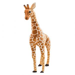 Hengqiyuan Peluche Géante Girafe Cuddly Grande Peluche Poupée Décoration Cadeau Enfant Jouet XXL Marron Jaune,140cm (LIBOWANG, neuf)