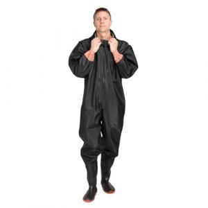 SDGHH-8MMDM Waders De P&ecirc;che Femme Homme Imperm&eacute;able Cuissardes De P&ecirc;che avec Bottes Nylon PVC Respirant Waders P&ecirc;che avec Poche Et Sangle R&eacute;glable pour P&ecirc;che &Agrave; La Mouche,Noir,42 (郁华, neuf)